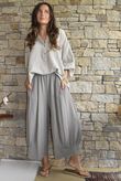 Jo Jo Quirky Hopsack Crop Pant Mocha 